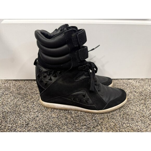 Y2K Reebok X Alicia Keys Hidden Wedge Black Studded Sneakers Womens Size 7.5 - Picture 2 of 8